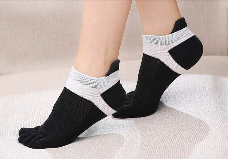Fasot Women Toe Socks 5 Finger Cotton Wicking Athletic 6 Pack 3 Pack - Image 2
